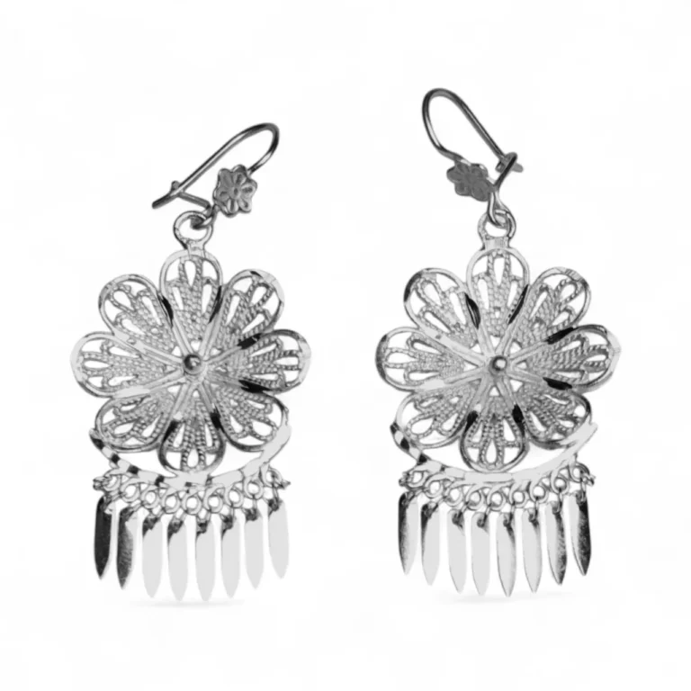 Aretes de Filigrana Aura Floral en Plata Ley .925