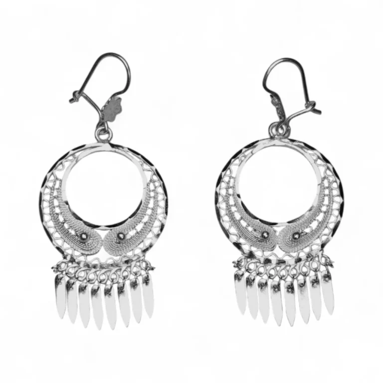 Aretes de Filigrana Ciclo Greca en Plata Ley .925