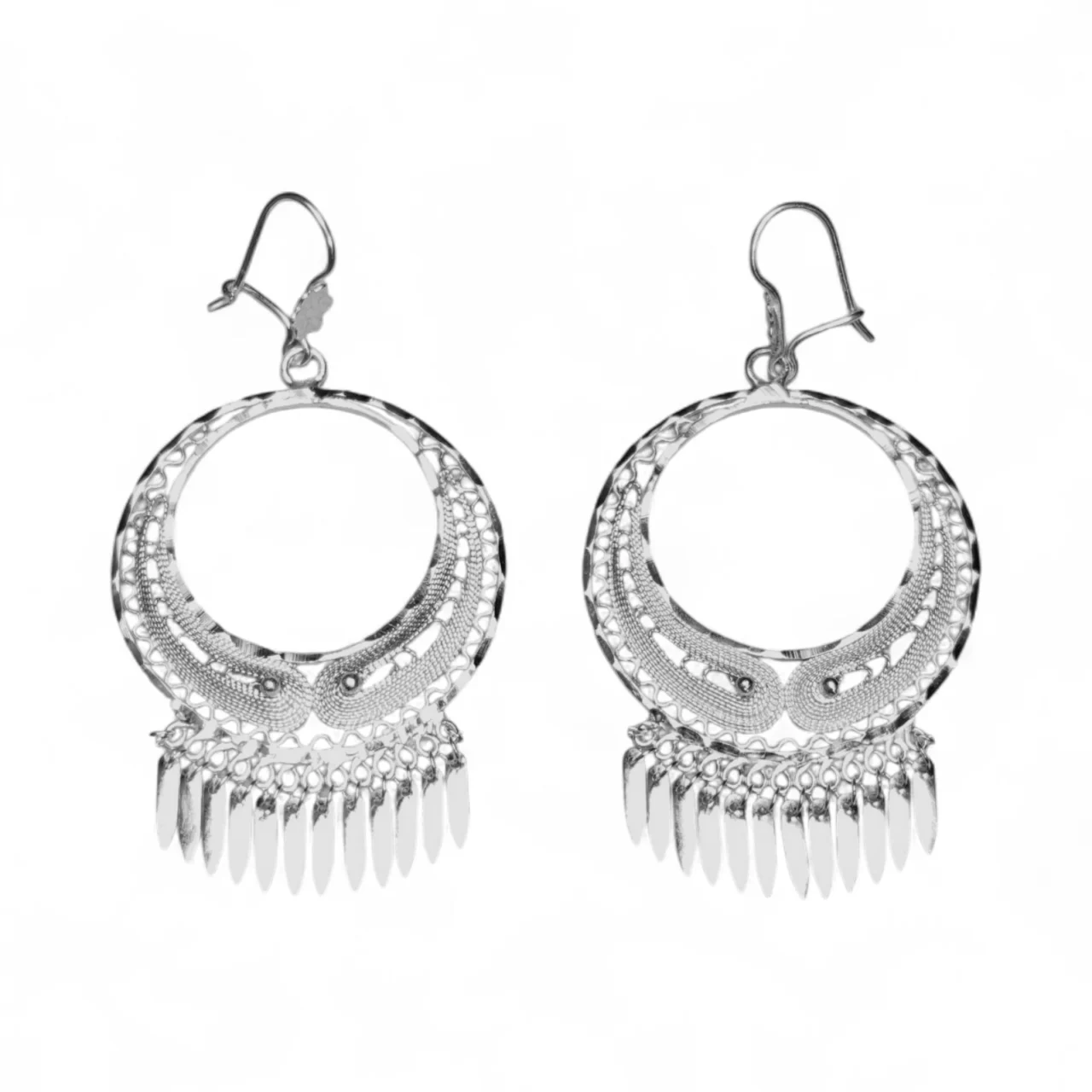 Aretes de Filigrana Ciclo Greca en Plata Ley .925 - Image 3