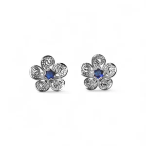 Broqueles de Filigrana Armonía en Plata Ley .925 - Azul