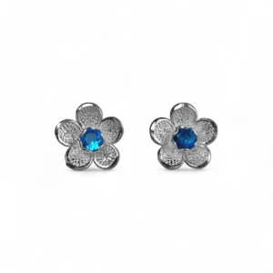 Broqueles de Filigrana Armonía en Plata Ley .925 - Azul Cielo