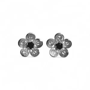 Broqueles de Filigrana Armonía en Plata Ley .925 - Negro
