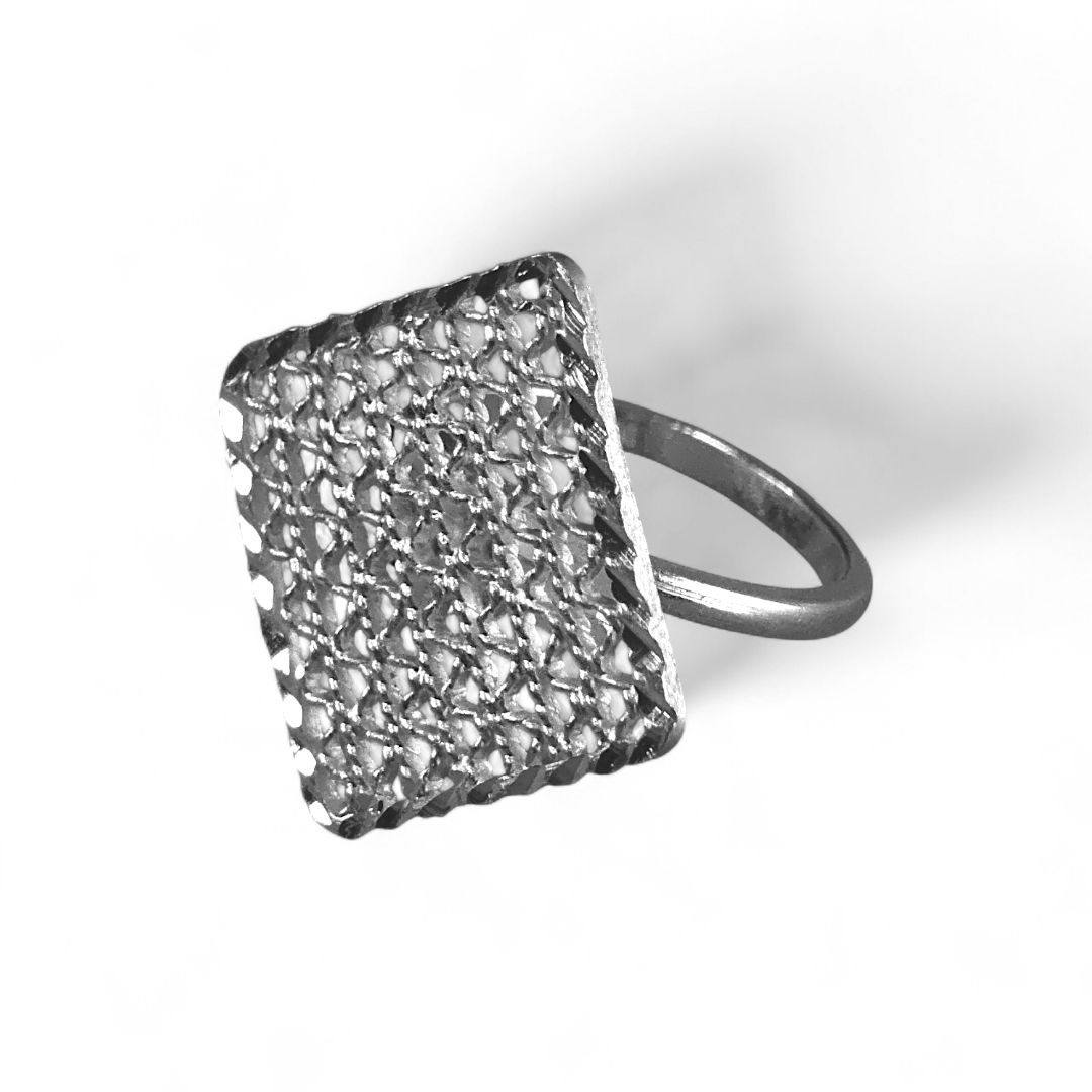 Anillo de Plata Ley .925 Celosía - Image 2