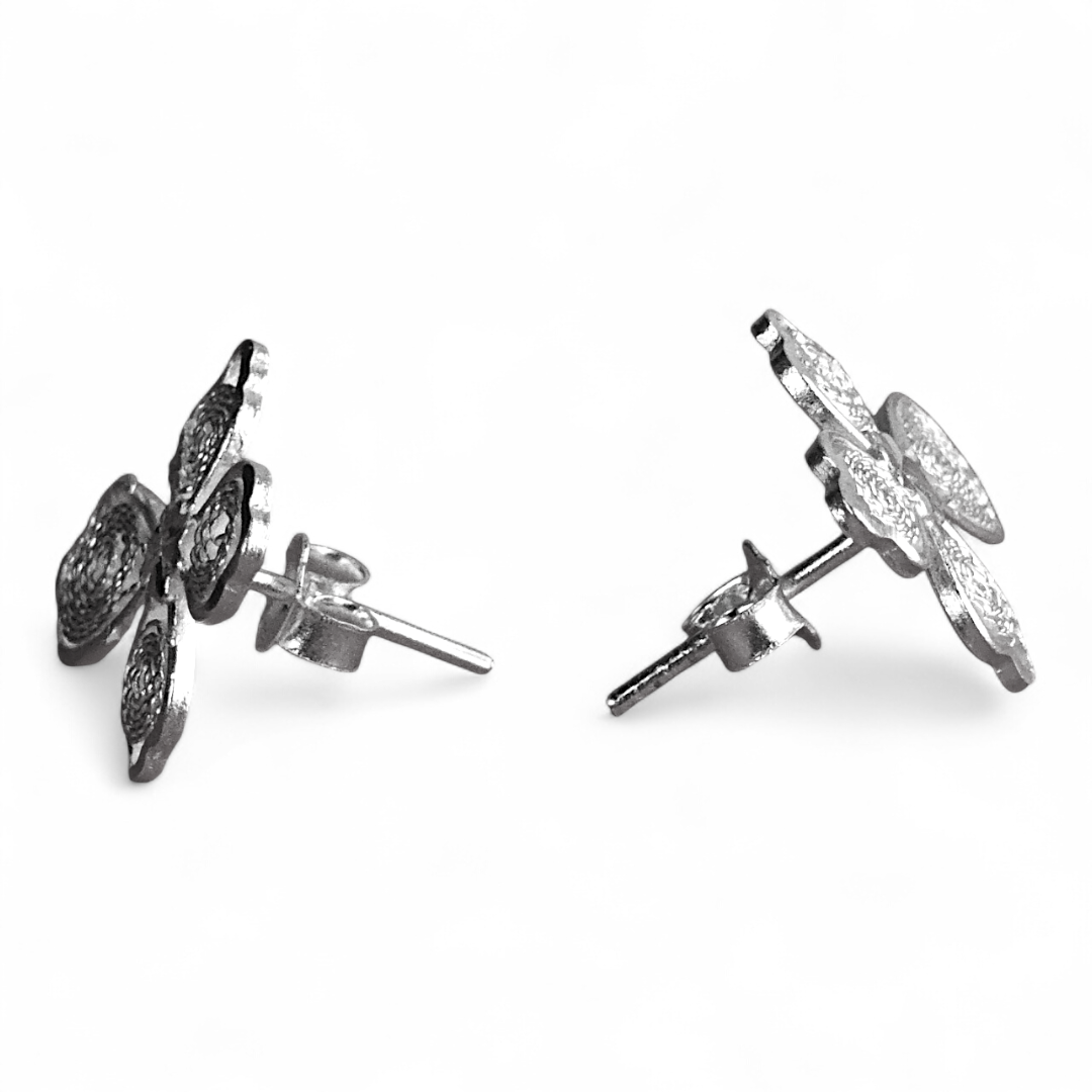 Broqueles de Filigrana Cruz en Plata Ley .925 - Image 4