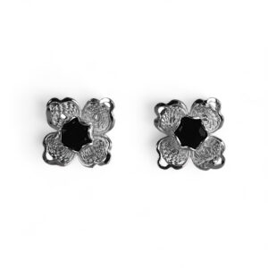 Broqueles de Filigrana Fortuna en Plata Ley .925 - Negro, Pequeño