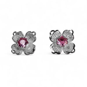 Broqueles de Filigrana Fortuna en Plata Ley .925 - Rosa, Pequeño